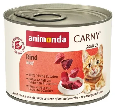 Zdjęcie produktu dla animonda Carny 4017721837071, Dorosły, Każda rasa, Wołowina, 200 g