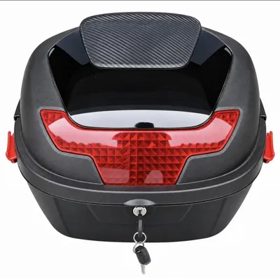 Produktbild von Topcase 40L Motorradkoffer, Wasserdicht & Abschließbar, universeller Heckkoffer aus ABS+PP mit Reflektor für Motorrad E- Roller, Chopper, Quad