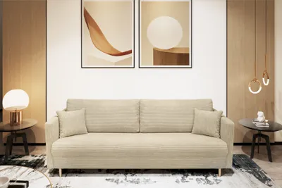 Image de AX LIVING Canapé de salon Larini - 217cm de large Élégant blanc doux