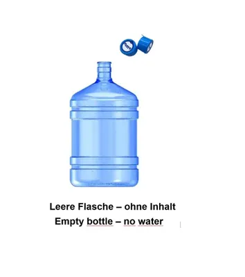 Image de Mutto bouteille vide, réservoir d'eau, gallon d'eau Bouteille d'eau minérale pour 19 litres incl. 2 couvercles