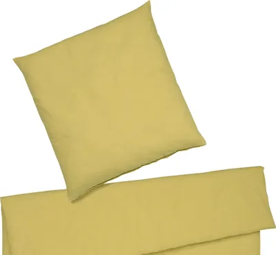 Produktbild von elegante Halbleinen-Bettwäsche-Garnitur Breeze Farbe Kurkuma Größe 200x220+2x70x90cm