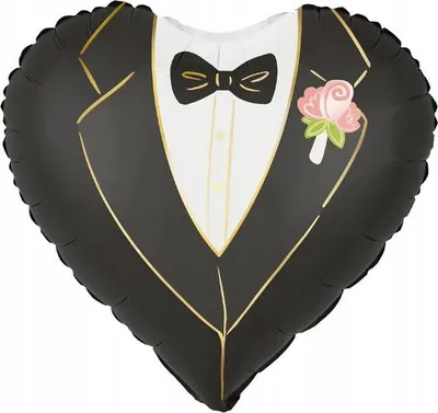 Image de Coeur Ballon Costume Marié Anniversaire Enterrement de Vie de Jeune Fille 45cm