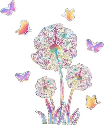 Productafbeelding van Kleurenrijke vogelvormige zonvanger sticker, regenboogprisma, bescherming