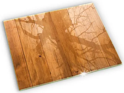 Produktbild von Glasplatte für Grabkerzen Gummifüße Glas Motiv - 52x40 cm - Holzbretter