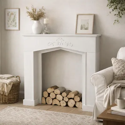 Produktbild von Kaminkonsole Juna Landhaus Weiß