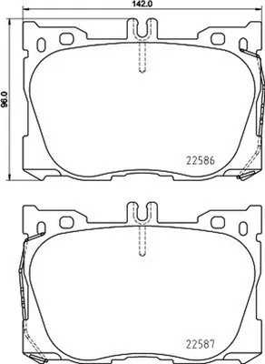 Produktbild von HELLA Bremsbeläge Satz Vorne Bremsklötze passend für MERCEDES-BENZ C-Klasse T-modell (S205) 8DB 355 031-701