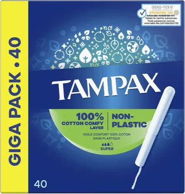 Produktbild von Tampax - Super - Tampons mit Pappapplikator - 40 Stück