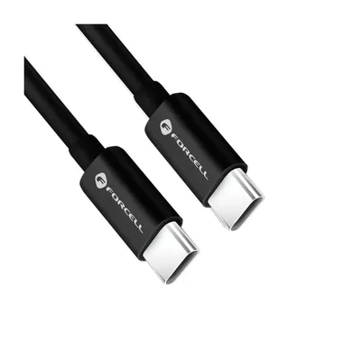 Immagine prodotto di Cavo di ricarica rapida/cavo dati FORCELL Cavo da tipo C a tipo C QC 4.0 5A/20V PD 60W C338 Nero 25 cm