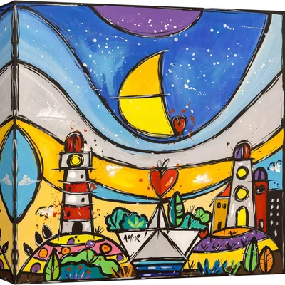 Immagine prodotto di Bunter Leinwandbuild - Wallas - L'amore è lì - 90X90 cm