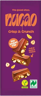 Produktbild von nucao Tafelschokolade Crisp & Crunch  125g