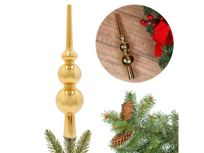 Obrázek produktu pro Zlatá špice, vrchol vánočního stromku 20 cm
