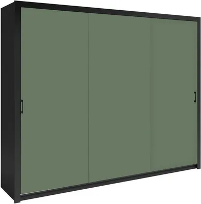 Obrázek produktu pro Šatní skříň s posuvnými dveřmi Frama 255X206X60 cm (zelená)