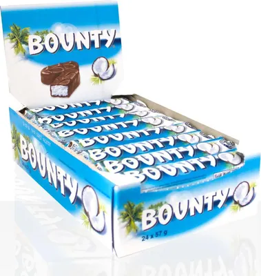 Produktbild von Bounty Riegel 24 x 57g - Schokoriegel mit Kokos für Snackautomaten & Verkauf
