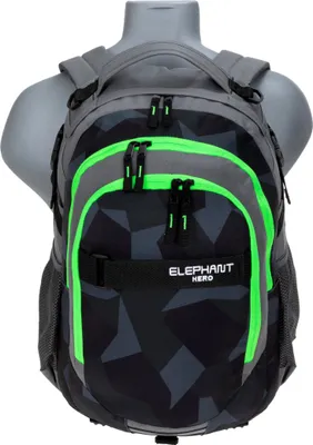 Produktbild von Schulrucksack Elephant Hero Signature Rucksack Schulmappe Schultasche Jungen 12770 Cyber Camo Grün + Regencover