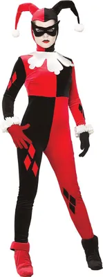 Produktbild von Harley Quinn - Kostüm - Damen BN5155 (M) (Schwarz/Rot)