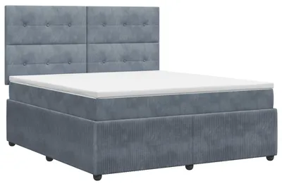 Obrázok produktu pre vidaXL Box spring posteľ s matracom tmavosivá 140 x 200 cm zamat
