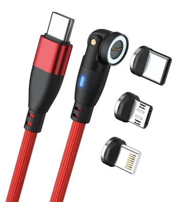 Obrázek produktu pro RealPower MagneticCharge 100, 1 m, USB C, Červená