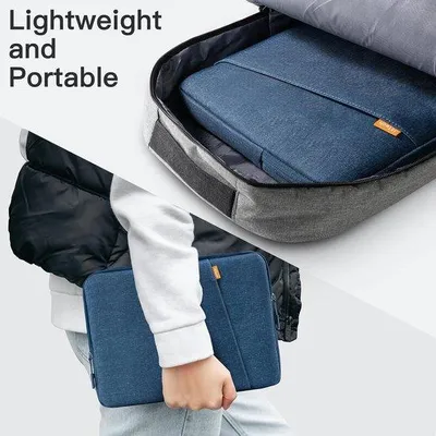 Immagine prodotto di Borsa protettiva per laptop da 14 pollici, impermeabile, color blu navy, resistente