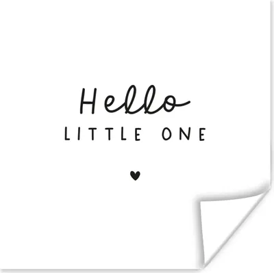 Produktbild von MuchoWow® Poster Zitate - Hallo Kleines - Baby - Sprichwörter - Kinder 100x100 cm - Babyzimmer