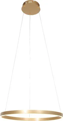 Produktbild von LED Hängeleuchte, Ring-Design, gold, dimmbar, H 170 cm