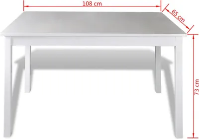 Produktbild von vidaXL 5-tlg. Essgruppe Weiß