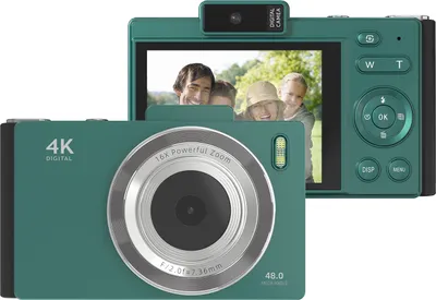 Obrázek produktu pro digitální kamera 4K, přenosná digitální videokamera, CCD kamera, 48 MP, 2,8" IPS displej, ochrana proti otřesům, 16x zoom, automatické zaostřování, s bleskem, dobíjecí baterie, dárek k narozeninám a Vánocům pro teenagery, studenty, přátele