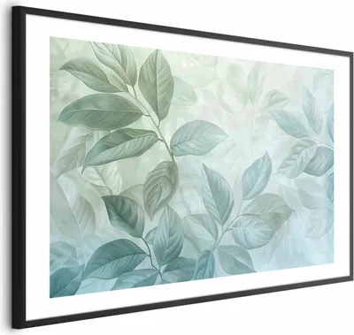 Produktbild von Posterpapier Poster - Mint Leaves - large botanical motif 90x60 cm Blätter b-H-10013-ao-a