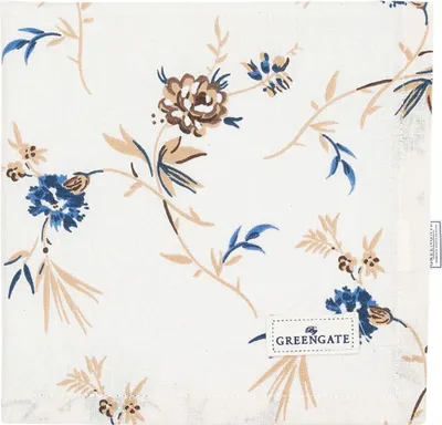 Produktbild von Greengate Stoffserviette UMA Beige mit Blumen