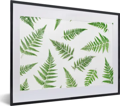 Produktbild von MuchoWow® Gerahmtes Poster Tropisch - Farn - Grün 40x30 cm - Poster mit Schwarzem Bilderrahmen Wandposter Rahmen Foto Bilder - Bilderrahmen - Poster im Rahmen