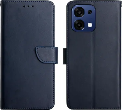 Produktbild von OPPO A6 Pro 5G Hülle - Coverup Genuine Leather Klapphülle - Echtes Leder - Blau