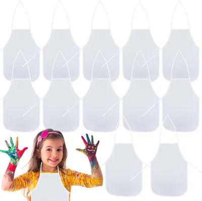 Produktbild von 12 Stoffschürzen für Kinder, Künstlerkittel und -schürzen, wasserdichte Küchenschnürzen