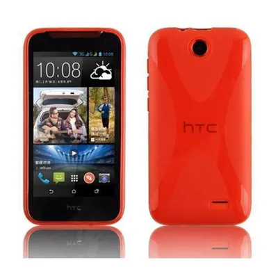 Produktbild von Cadorabo Handyhülle für HTC Desire 310 in Rot Hülle Schutzhülle TPU Silikon Backcover Case