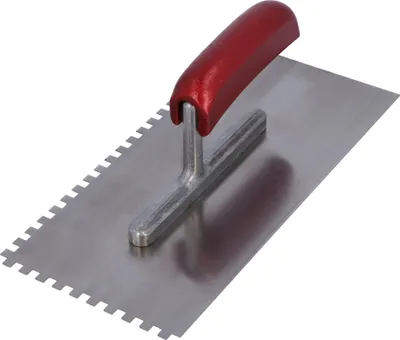 Produktbild von HELPMATE – gezahnte Glättekelle 6x6 mm - Profi Zahnspachtel hergestellt in Deutschland - 230 x 130 mm Zahnkelle zum Auftragen von Spachtelmasse und Fliesenkleber