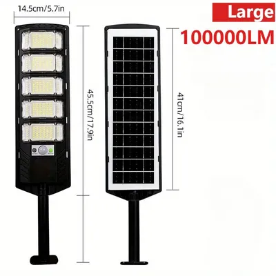 Zdjęcie produktu dla Lampa solarna – oświetlenie uliczne LED – zestaw 2 sztuk – czujnik zmierzchu – możliwość regulacji jasności – wodoszczelność IP65 – kabel 5 metrów – 12 V