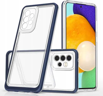 Zdjęcie produktu dla Clear 3in1 etui do Samsung Galaxy A73 żelowy pokrowiec z ramką niebieski