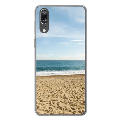 Produktbild von MuchoWow® Handyhülle Schutzhülle Hülle für Huawei P20 Strand - Sand - Meer Silikon Softcase Handy Hülle - Hardcover