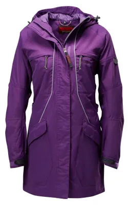 Produktbild von Owney Tuvaq Langjacke Damen Lila M wetterfest Hundehalter Wanderjacke atmugsaktiv mit Reflektoren