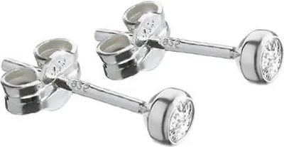 Produktbild von Paar Ohrstecker Silber 925er 3,50mm Cubic Zirkonia Damen Herren Kinder 1983