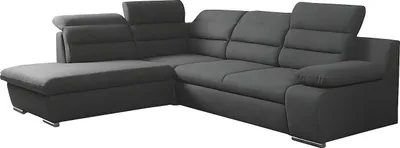 Produktbild von Ecksofa mit Schlaffunktion PYLOS - Anthrazit - Ecke Links