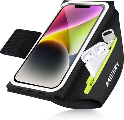 Productafbeelding van Running Armband Telefoonhouder, Zweetbestendig, Verstelbare Band voor Smartphones tot 6,9 inch, voor Sport