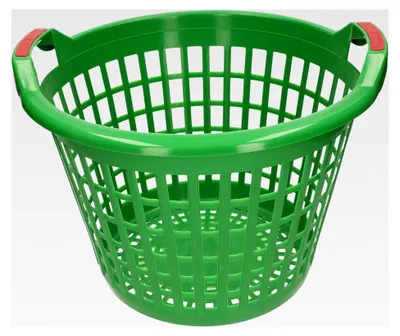 Produktbild von Gartenkorb 25L Grün Kunststoff mit weichen Griffen für Gartenarbeiten