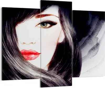 Produktbild von Bild auf Leinwand - Leinwandbild - Frau Gesicht - 130x100cm - Wand Bild - Wanddeko - Wandbilder - Leinwanddruck - Bilder - Kunstdruck - Wanddekoration - Leinwand bilder - Wandkunst - CB130x100-3779