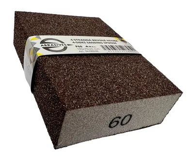 Zdjęcie produktu dla gąbka ścierna 4-stronna 100x70x25mm ziarnistość 40