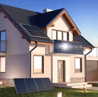 Produktbild von SUNNIVA® 850W Balkonkraftwerk komplett Steckdose - ASTRO-ENERGY 800W Micro Wechselrichter, PV Solaranlage, 2x425W Solarmodule, inkl. 5m Kabel, WIFI