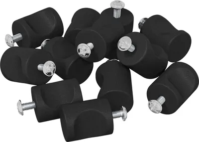 Produktbild von vidaXL Schrankknopf 12 pcs Schwarz 18 x 23 mm Eisen