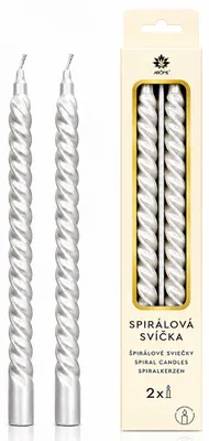 Image de ARÔME Bougies spirales, argent métallique