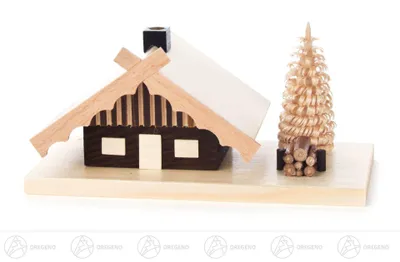 Produktbild von Räuchermann Räucherhaus Blockhaus  Breite x Höhe x Tiefe 14 cmx6 cmx7 cm NEU