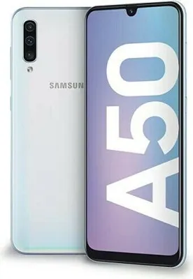 Produktbild von Samsung Smartphone Galaxy A50 16,21cm (6,2 Zoll) A505F, 4GB RAM, 128GB Speicher, DualSIM, Farbe: Weiß