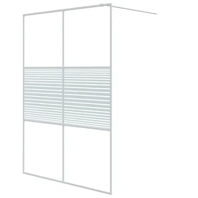 Produktbild von vidaXL Duschwand für Begehbare Dusche Weiß 140x195 cm ESG-Klarglas