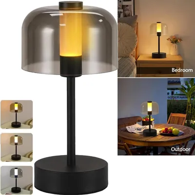 Produktbild von Tischlampe Kabellos USB aufladbar Nachttischlampe Touch Control Tischlampes